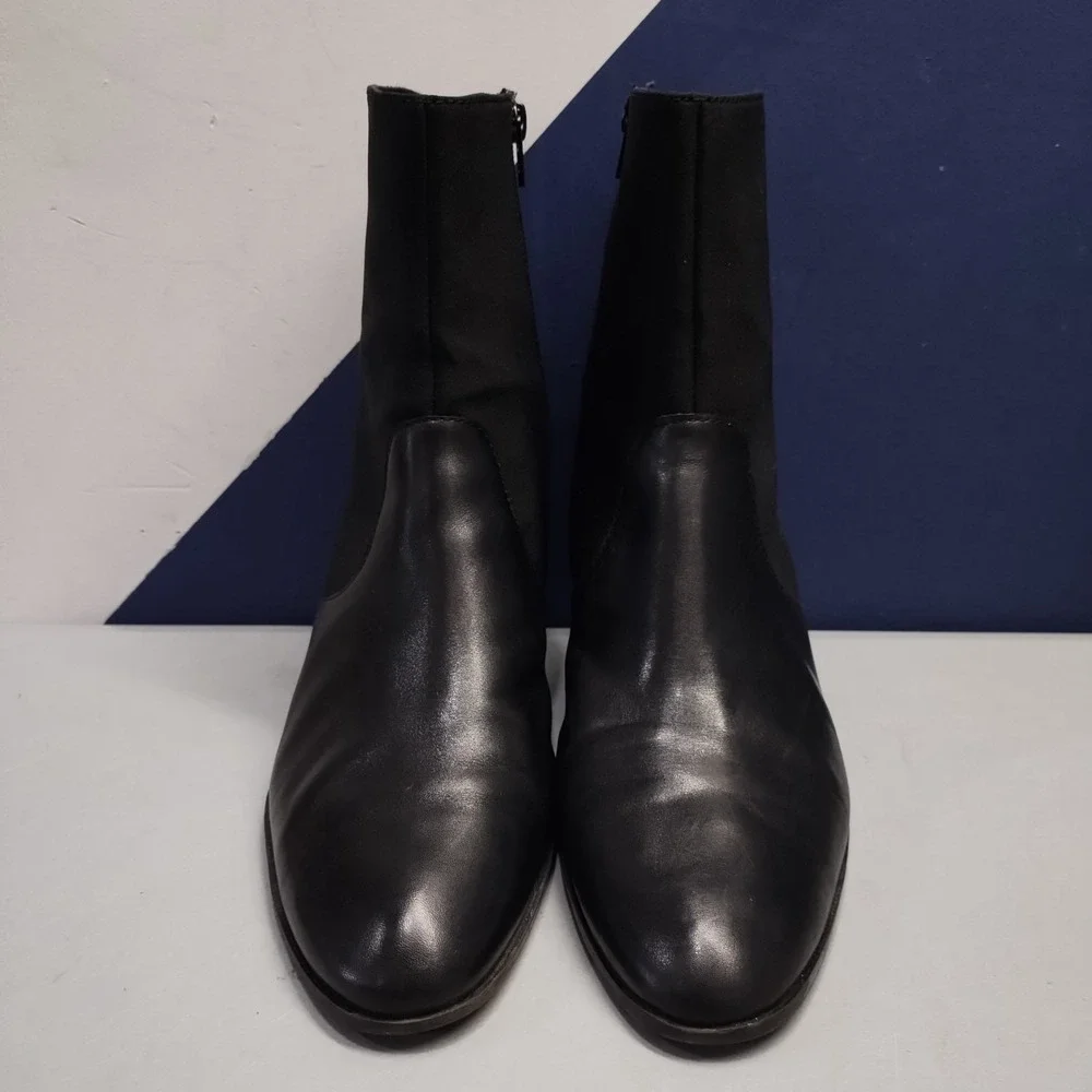Circa Joan & David Campion Ankle Boots Womens Size 9.5W Black Comfort Side Zip